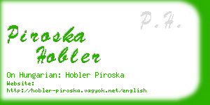 piroska hobler business card